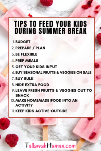 Tips to feed your kids during summer break